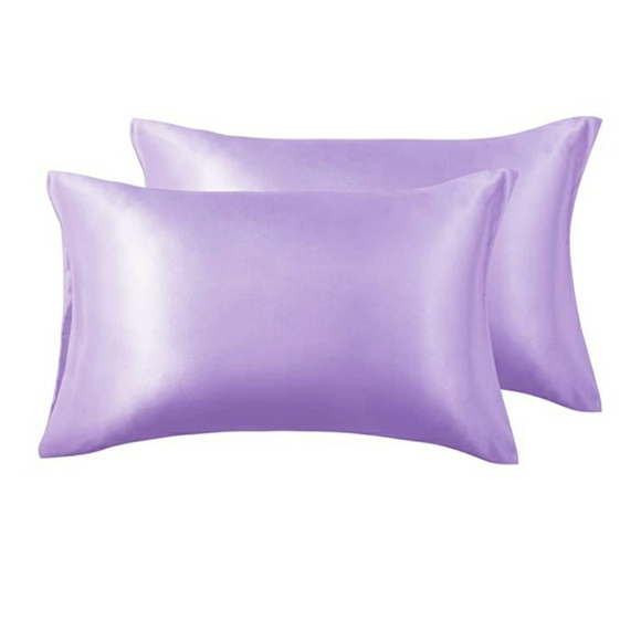 Silk Satin PillowcaseLight Purple, 20x26 in - Picture 5 of 8
